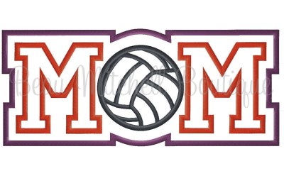 MOM Volleyball Double Applique